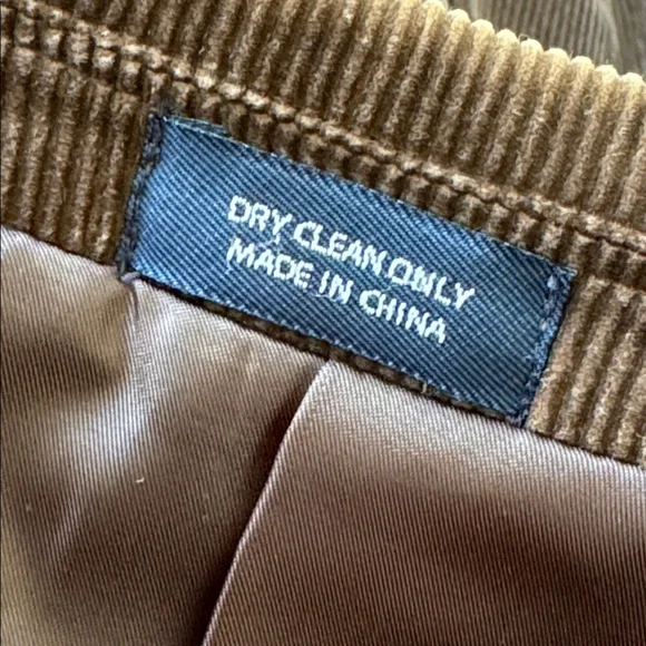 Saddlebred men’s dark brown corduroy double button blazer jacket size 44R